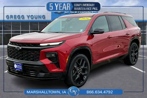Red 2026 Chevrolet Traverse RS for sale in Marshalltown, IA