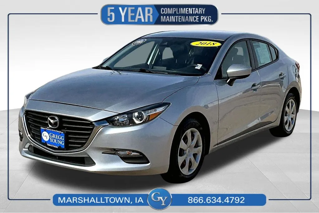 Silver 2018 Mazda Mazda3 Sport for sale in Marshalltown, IA