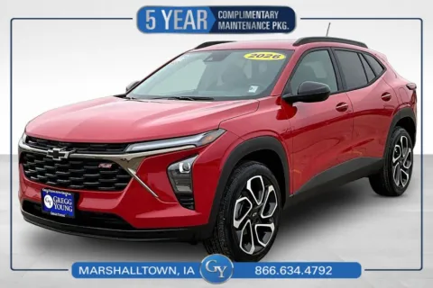 Red 2026 Chevrolet Trax 2RS for sale in Marshalltown, IA