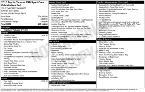 Photos of 2016 Toyota Tacoma for sale in Marshalltown, IA at Gregg Young Chevrolet Marshalltown