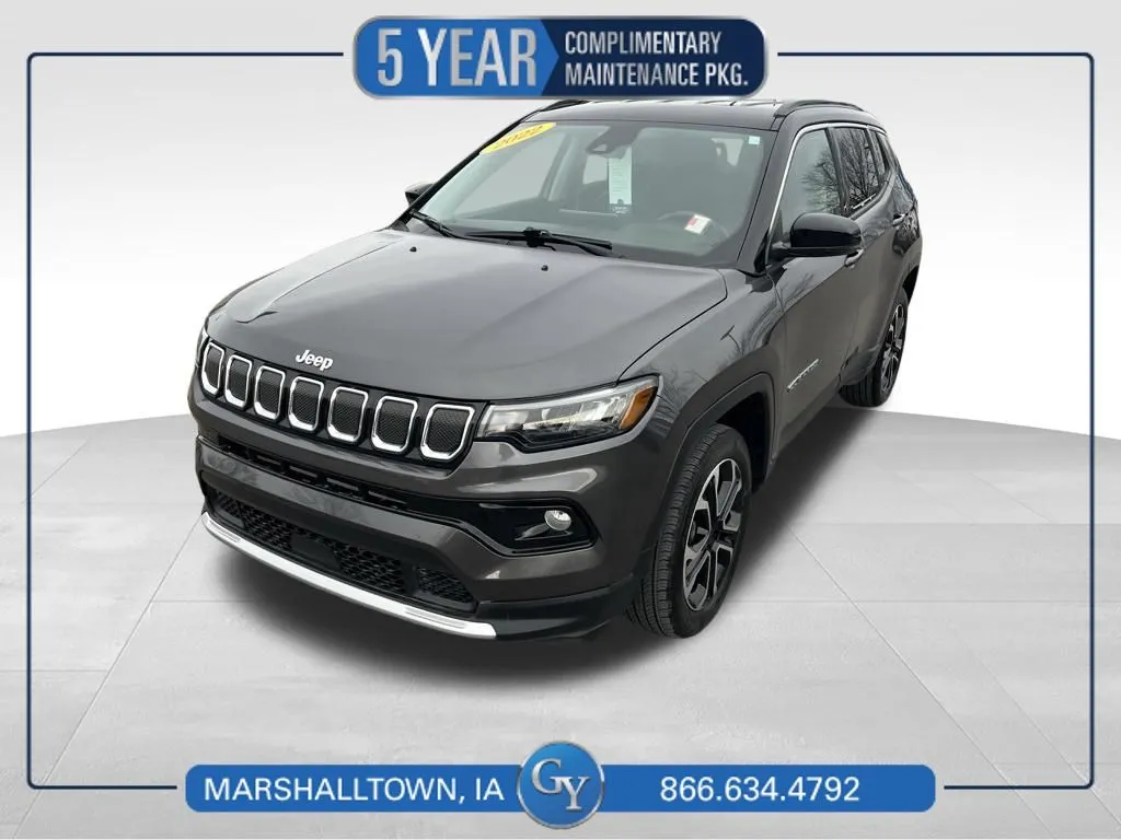Gray 2022 Jeep Compass Limited for sale in Marshalltown, IA