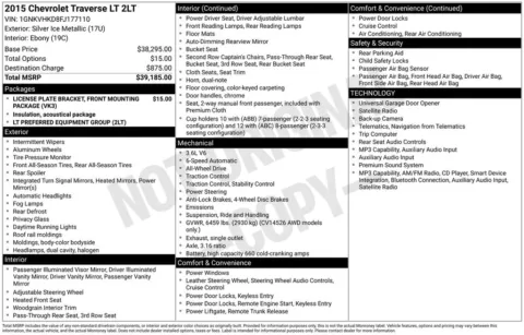 Photos of 2015 Chevrolet Traverse 2LT for sale in Marshalltown, IA at Gregg Young Chevrolet Marshalltown