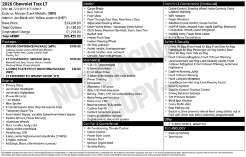 Photos of 2026 Chevrolet Trax LT for sale in Marshalltown, IA at Gregg Young Chevrolet Marshalltown
