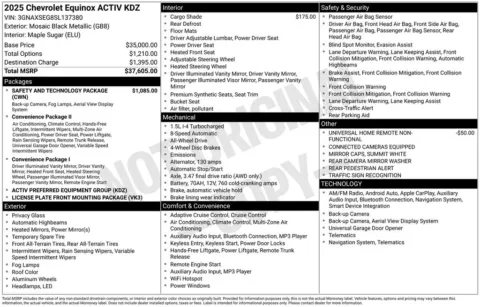 Photos of 2025 Chevrolet Equinox ACTIV for sale in Marshalltown, IA at Gregg Young Chevrolet Marshalltown
