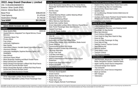 Photos of 2022 Jeep Grand Cherokee L Limited for sale in Marshalltown, IA at Gregg Young Chevrolet Marshalltown