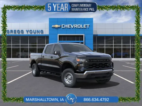 Black 2025 Chevrolet Silverado 1500 WT for sale in Marshalltown, IA