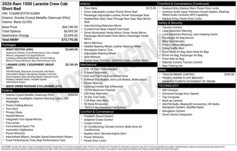 Photos of 2026 Ram 1500 Laramie for sale in Plattsmouth, NE at Gregg Young of Plattsmouth