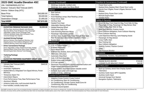 Photos of 2025 GMC Acadia Elevation for sale in Atlantic, IA at Gregg Young of Atlantic