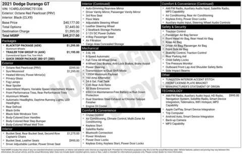 Photos of 2021 Dodge Durango GT for sale in Atlantic, IA at Gregg Young of Atlantic