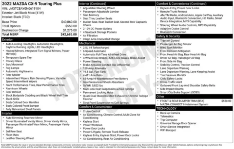 Photos of 2022 Mazda CX-9 Touring Plus for sale in Atlantic, IA at Gregg Young of Atlantic