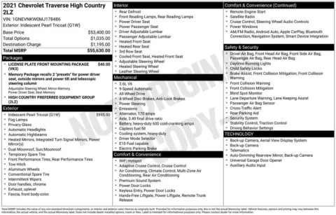 Photos of 2021 Chevrolet Traverse High Country for sale in Atlantic, IA at Gregg Young of Atlantic
