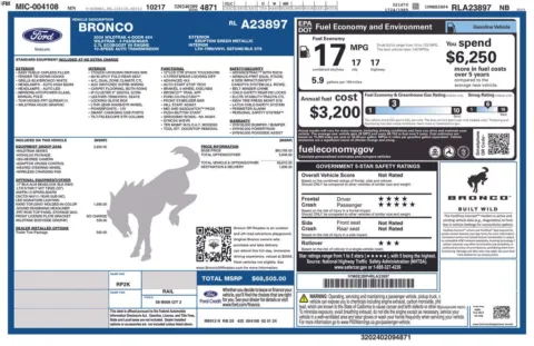 Photos of 2024 Ford Bronco Wildtrak for sale in Atlantic, IA at Gregg Young of Atlantic