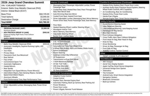 Photos of 2026 Jeep Grand Cherokee Summit for sale in Atlantic, IA at Gregg Young of Atlantic