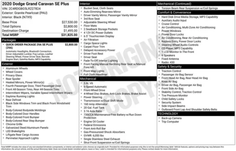 Photos of 2020 Dodge Grand Caravan SE for sale in Atlantic, IA at Gregg Young of Atlantic