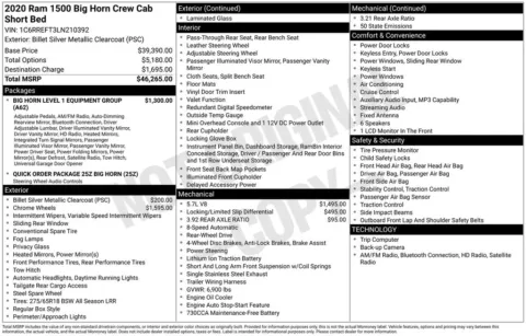 Photos of 2020 Ram 1500 Big Horn/Lone Star for sale in Atlantic, IA at Gregg Young of Atlantic