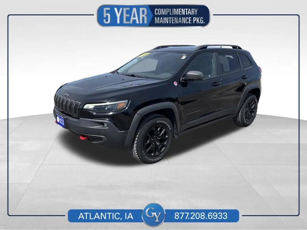 Black 2019 Jeep Cherokee Trailhawk for sale in Atlantic, IA