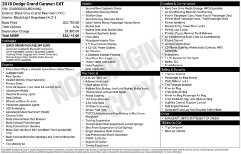 Photos of 2018 Dodge Grand Caravan SXT for sale in Atlantic, IA at Gregg Young Chrysler Dodge Jeep Ram of Atlantic
