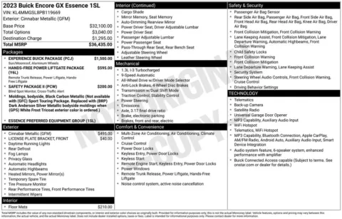 Photos of 2023 Buick Encore GX Essence for sale in Atlantic, IA at Gregg Young Chrysler Dodge Jeep Ram of Atlantic