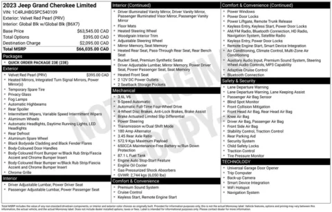 Photos of 2023 Jeep Grand Cherokee Limited for sale in Atlantic, IA at Gregg Young Chrysler Dodge Jeep Ram of Atlantic