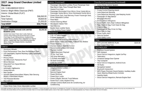 Photos of 2027 Jeep Grand Cherokee Limited Reserve for sale in Atlantic, IA at Gregg Young Chrysler Dodge Jeep Ram of Atlantic
