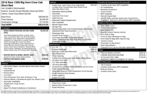 Photos of 2016 Ram 1500 Big Horn for sale in Atlantic, IA at Gregg Young Chrysler Dodge Jeep Ram of Atlantic