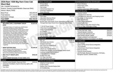 Photos of 2026 Ram 1500 Big Horn/Lone Star for sale in Atlantic, IA at Gregg Young of Atlantic