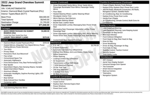 Photos of 2022 Jeep Grand Cherokee Summit for sale in Atlantic, IA at Gregg Young of Atlantic