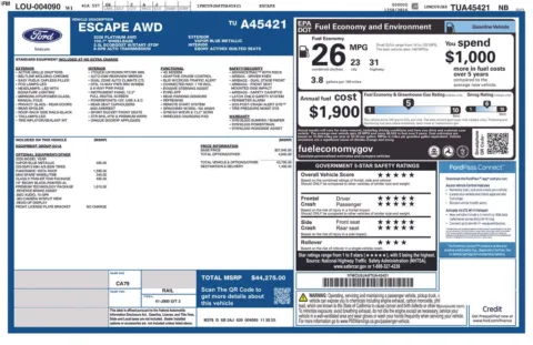 Photos of 2026 Ford Escape Platinum for sale in Hortonville, WI at Gregg Young Hortonville Ford