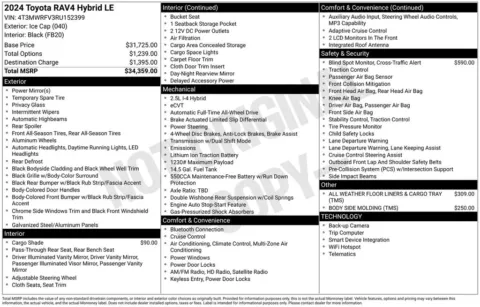 Photos of 2024 Toyota RAV4 Hybrid LE for sale in Hortonville, WI at Gregg Young Hortonville Ford