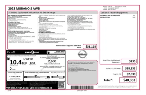 Photos of 2023 Nissan Murano S for sale in Hortonville, WI at Gregg Young Hortonville Ford