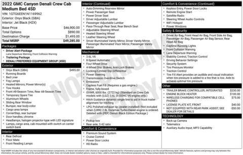 Photos of 2022 GMC Canyon Denali for sale in Hortonville, WI at Gregg Young Hortonville Ford