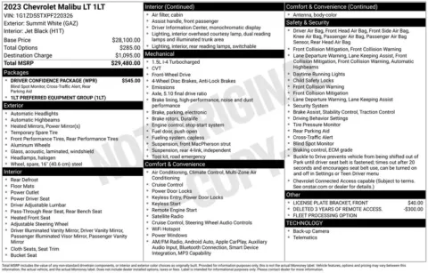 Photos of 2023 Chevrolet Malibu LT for sale in Hortonville, WI at Gregg Young Hortonville Ford