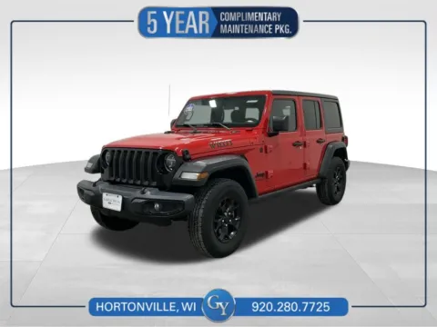 Red 2021 Jeep Wrangler Unlimited Willys for sale in Hortonville, WI