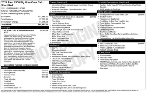 Photos of 2024 Ram 1500 Big Horn/Lone Star for sale in Hortonville, WI at Gregg Young Hortonville Ford