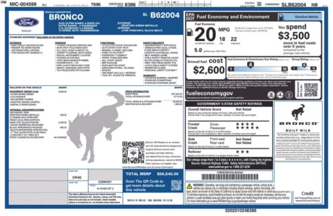 Photos of 2025 Ford Bronco Outer Banks for sale in Hortonville, WI at Gregg Young Hortonville Ford