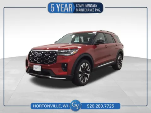 Red 2026 Ford Explorer Platinum for sale in Hortonville, WI