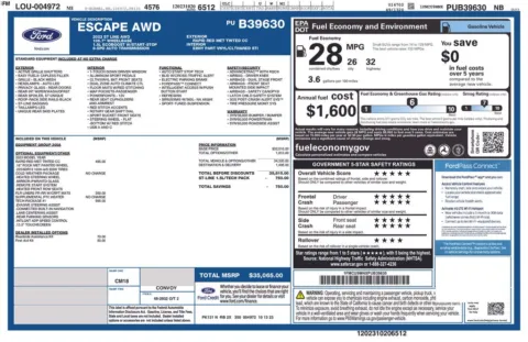 Photos of 2023 Ford Escape ST-Line for sale in Hortonville, WI at Gregg Young Hortonville Ford