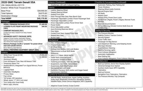 Photos of 2020 GMC Terrain Denali for sale in Hortonville, WI at Gregg Young Hortonville Ford
