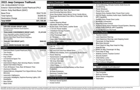 Photos of 2022 Jeep Compass Trailhawk for sale in Hortonville, WI at Gregg Young Hortonville Ford