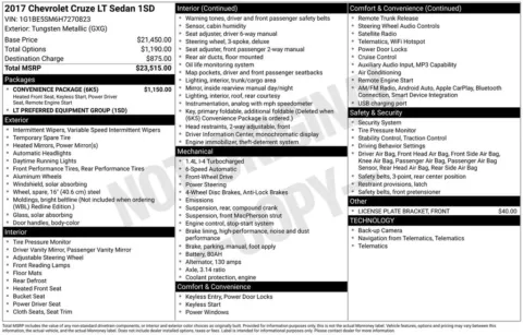 Photos of 2017 Chevrolet Cruze LT for sale in Hortonville, WI at Gregg Young Hortonville Ford