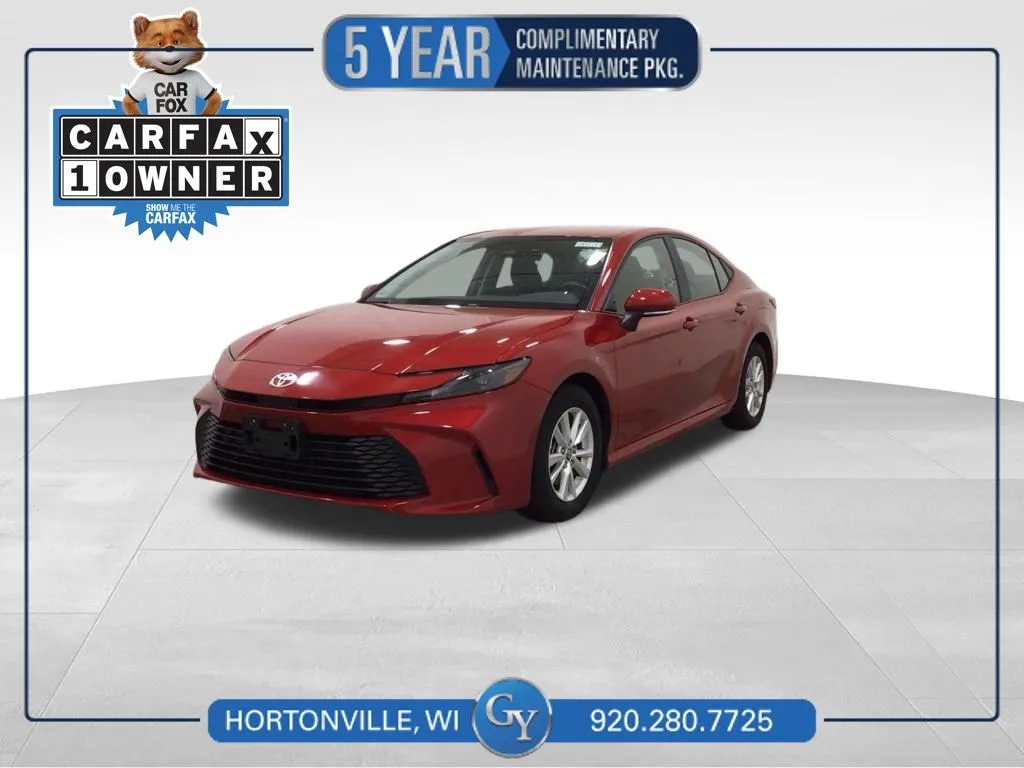 Red 2025 Toyota Camry LE for sale in Hortonville, WI