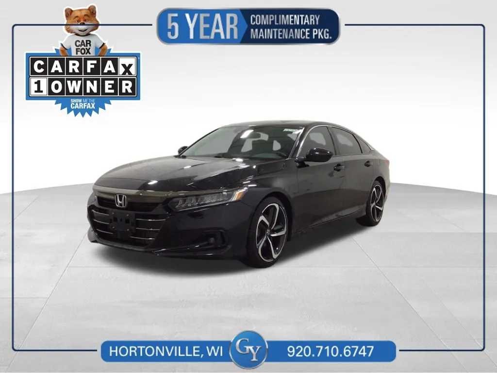 Black 2022 Honda Accord Sport for sale in Hortonville, WI