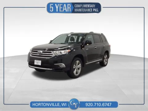 Black 2013 Toyota Highlander Limited for sale in Hortonville, WI
