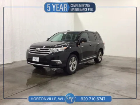 Black 2013 Toyota Highlander Limited for sale in Hortonville, WI