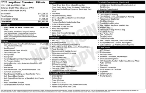 Photos of 2023 Jeep Grand Cherokee L Altitude for sale in Hortonville, WI at Gregg Young Hortonville Ford
