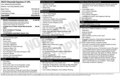 Photos of 2023 Chevrolet Equinox LT for sale in Hortonville, WI at Gregg Young Hortonville Ford