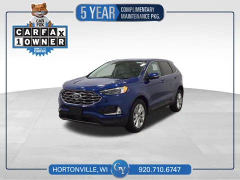 Blue 2022 Ford Edge Titanium for sale in Hortonville, WI