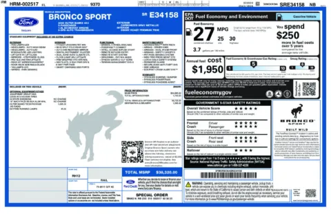 Photos of 2025 Ford Bronco Sport Outer Banks for sale in Hortonville, WI at Gregg Young Hortonville Ford