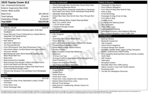 Photos of 2025 Toyota Crown XLE for sale in Hortonville, WI at Gregg Young Hortonville Ford