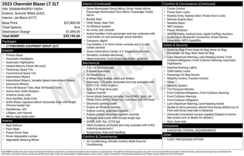 Photos of 2023 Chevrolet Blazer LT for sale in Hortonville, WI at Gregg Young Hortonville Ford